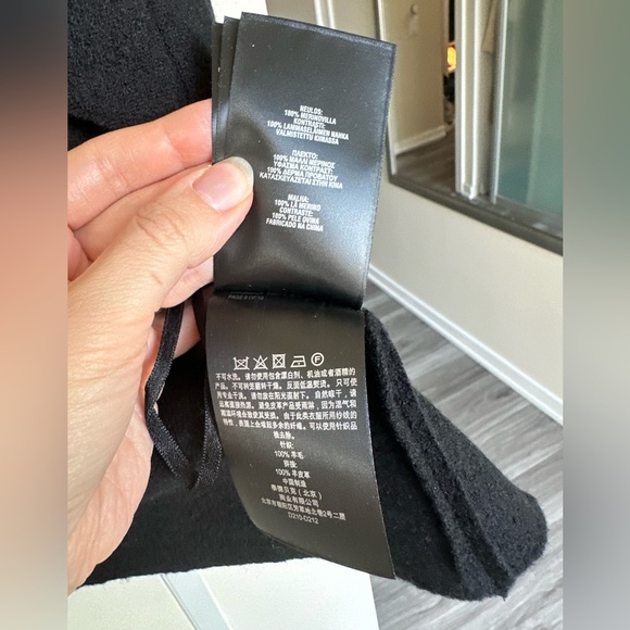 Ted Baker NWOT Black Asymmetric Zip Leather-Trim Wool Jacket - Picture 12 of 16